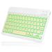 UX030 Lightweight Ergonomic Keyboard with Background RGB Light Multi Device slim Rechargeable Keyboard Bluetooth 5.1 and 2.4GHz Stable Connection Keyboard for Lenovo Tab 7 Essential