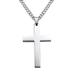 Vintage Cross Pendant Necklace Stainless Steel Necklace Black Chain Pendant Necklace Men Women Necklace (size: 60 Cm Color: Black) E5B3