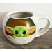 Disney Dining | Disney Star Wars “The Child” In Pod Grogu Ceramic 3d Coffee Mug The Mandalorian | Color: Gray/Green | Size: Os