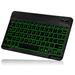 UX030 Lightweight Ergonomic Keyboard with Background RGB Light Multi Device slim Rechargeable Keyboard Bluetooth 5.1 and 2.4GHz Stable Connection Keyboard for Microsoft Surface Duo