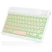 UX030 Lightweight Ergonomic Keyboard with Background RGB Light Multi Device slim Rechargeable Keyboard Bluetooth 5.1 and 2.4GHz Stable Connection Keyboard for Apple iPad Air (2020)