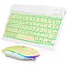UX030 Lightweight Keyboard and Mouse with Background RGB Light Multi Device slim Rechargeable Keyboard Bluetooth 5.1 and 2.4GHz Stable Connection Keyboard for Weatherized TVs Elite 65WTS TV