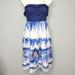 Anthropologie Dresses | Anthro Nathalie Lt Paris 'First Dance' Handpainted Size 2 | Color: Blue/White | Size: 2