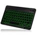 UX030 Lightweight Ergonomic Keyboard with Background RGB Light Multi Device slim Rechargeable Keyboard Bluetooth 5.1 and 2.4GHz Stable Connection Keyboard for Motorola Moto G Stylus (2022)