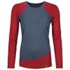 Grüezi Bag - Women's Woodwool Longsleeve Lady Phillippa - Merinoshirt Gr M blau/rot