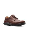 Schnürschuh CLARKS "Nature Three" Gr. 42, braun (mahogany leather) Herren Schuhe Schnürhalbschuhe