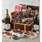 Deluxe Chest Of Chocolates With Wine - 2 Bottles, Family Item Food Gourmet Candy Confections Chocolate by Harry & David
