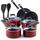 Cook N Home Non-Stick Aluminum Pots &amp; Pans Kitchen Cookware Set 12 Piece Non Stick/Aluminum in Red | Wayfair 02601