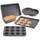 Cook N Home 6 Piece Non-Stick Steel Bakeware Set Steel in Gray | Wayfair 02585