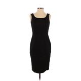 Nine West Casual Dress - Sheath Scoop Neck Sleeveless: Black Print Dresses - Women's Size 2