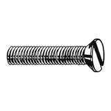 ZORO SELECT U24540.031.0150 5/16"-18 x 1-1/2 in Slotted Flat Machine Screw,