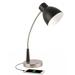 HomeRoots Black Matte and Silver LED Adjustable Desk Lamp