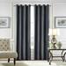 Voguele Single Curtain Panel Velvet Grommet Blackout Window Curtain For Bedroom Thermal Insulated Window Drape Plain Solid Color Room Darkening Curtain Dark Gray W:42 xL:96