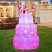 The Party Aisle™ Birthday Cake Inflatable Polyester in Pink | 66 H x 37.2 W x 37.2 D in | Wayfair 908F1D7A25E84A4BA5B3C2C86F2948EB