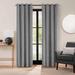 Eclipse Luxury Cotton Velvet 100% Blackout Grommet Curtain Panel 100% Cotton in Gray | 96 H x 50 W in | Wayfair 28628203396