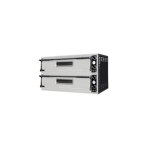 Chefgastro Pizzaofen Duo für 2×3 Pizzen mit Ø 35 cm (12 kW) HxBxT 74,5×130,5x60cm