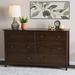 Birch Lane™ Pama 6 Drawer 63.6" W Solid Wood Standard Dresser Wood in Brown | 37.48 H x 63.69 W x 18.9 D in | Wayfair