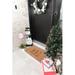 The Holiday Aisle® You So Pine Non-Slip Outdoor Door Mat Coir in White | 36 H x 22 W x 1 D in | Wayfair 3F125D122F044FED90BE21E90773D621