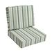 Rosecliff Heights Indoor/Outdoor Sunbrella Seat/Back Cushion Acrylic in Green/Gray/Brown | 5 H x 27 W x 30 D in | Wayfair