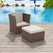 Latitude Run® Patio Chair & Ottoman: Complete w/ Cushions for Ultimate Comfort & Style to Your Home Decor | 30 H x 29 W x 26 D in | Wayfair