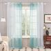 Deconovo Ombre Grommet Sheer Curtain Panel Pair (2 Panel)