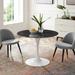 One - Lippa 40" Artificial Marble Dining Table - Black