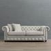 Logan Chesterfield Queen Sleeper Sofa - Banksy Snow Performance - Frontgate