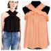 J. Crew Tops | J Crew Womens Chiffon Ruffle Top Small Light Salmon Loose Fit Lightweight | Color: Orange/Pink | Size: 6