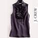 J. Crew Tops | J.Crew J Crew 100% Silk Ruffle High Neck Sleeveless Blouse Top | Color: Black | Size: 4