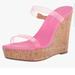 Jessica Simpson Shoes | Jessica Simpson Tumile Platform Wedge 2 Strap Pink Heels Multi Sizes New | Color: Pink | Size: 10