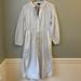 J. Crew Dresses | J. Crew Cotton Blue White Striped Sheer Long Sleeve Shirt Dress W/ Pockets Sz 6 | Color: Blue/White | Size: 6