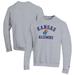 Men's Champion Gray Kansas Jayhawks Alumni Logo Arch Pullover Sweatshirt