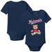 Infant Tiny Turnip Navy Washington Nationals Girl Teddy Bodysuit