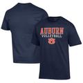 Men's Champion Navy Auburn Tigers Volleyball Stack T-Shirt