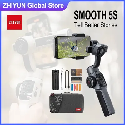 Zhiyun Smooth 5S 3 Axes Smartphone Stabilisateur De Cardan pour iPhone 14 Pro Max 13 12 11 Android