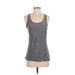 Reebok Active Tank Top: Gray Color Block Activewear - Women's Size Small