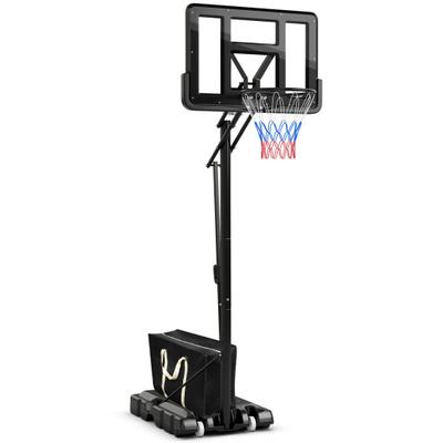 Costway Portable Basketball Hoop with 4.6 to 10 Fe...