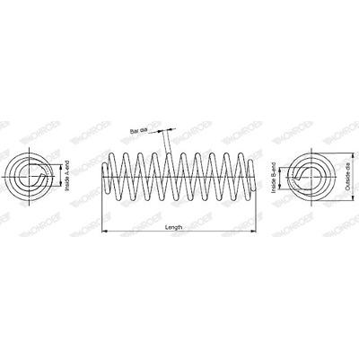 Monroe Fahrwerksfeder [Hersteller-Nr. SP4009] für Chevrolet, Opel, Saab, Vauxhall Image