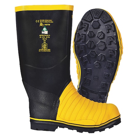 VIKING VW49T-8 Unisex Viking(R) Miner 49er Tall Rubber Boot, Steel Toe, 16"