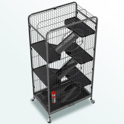 52-inch Metal Ferret Cage Small Animal Cage with Rolling Stand Indoor Outdoor for Squirrel/Bunny/Cat/Rabbit