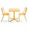 Ensemble table inclinable de jardin et 2 chaises jaune