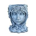 VerPetridure Face Planter Pots Head Planter Succulent Planters Face Flower Pot Goddess Statue Planter Decorative Girl Portrait Planter for Indoor Outdoor Plants with Drainage Hole