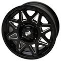 4/110 Tusk Tintic Wheel 14x7 5.0 + 2.0 Milled/Black For YAMAHA RHINO 700 FI 4x4 Auto 2008-2009 2011-2013
