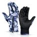 Outdoor Winter Plus Velvet Men s And Women s Ski Cold-proof Warm Touch Screen Sports Cycling Bicycle Long Finger Gloves Blue M