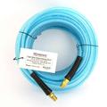 Interstate Pneumatics HU14-100 Light Blue Polyurethane (PU) Hose 1/4 x 100 feet 200 PSI with Two 1/4 Reusable Solid hose end fittings