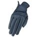 7 Size Heritage Stretchable Synthetic Leather Horse Riding Gloves Navy