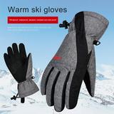 EQWLJWE Ski & Snow Gloves - Waterproof & Windproof Winter Snowboard Gloves for Men & Women for Cold Weather Skiing & Snowboarding - With Wrist Leashes Nylon Shell Thermal Insulation & Synthetic Palm