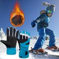 EQWLJWE Ski Gloves Non-slip Winter Warmest Waterproof and Breathable Snow Gloves for Mens Womens Ladies and Kids Skiing Snowboarding