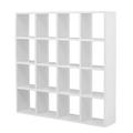 White Mini Wooden Storage Rack Display Shelf Dollhouse Furniture Accessory Cube Organizer -1/12 Scale White