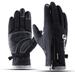 Men Women Leather Gloves Touch Screen Cycling Gloves Winter Warm Gloves Sports Gloves Black XL